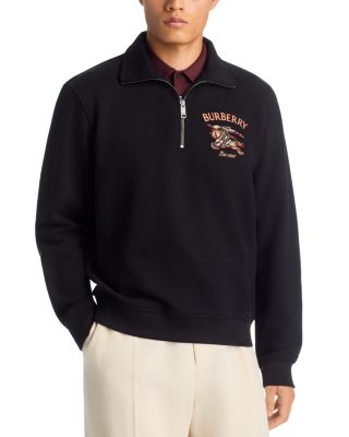 Jacob Stand Collar Logo Patch Half Zip Sweatshirt