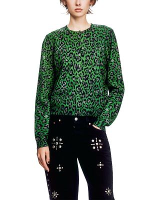 Anna Sui Jaguar Printed Knit Cardigan