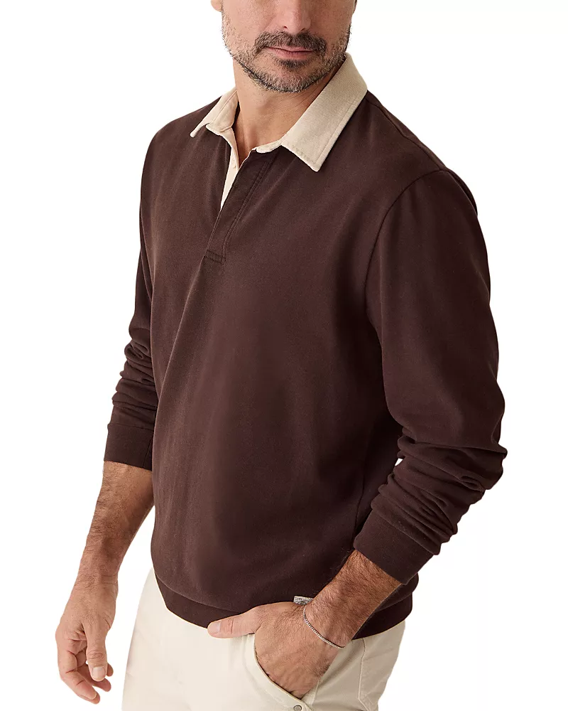 Marine Layer Luxe Jersey Rugby Polo