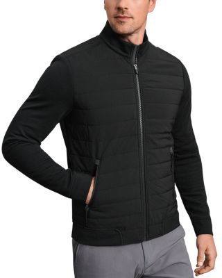 Stand Collar Quilted Zip Panel Jacket