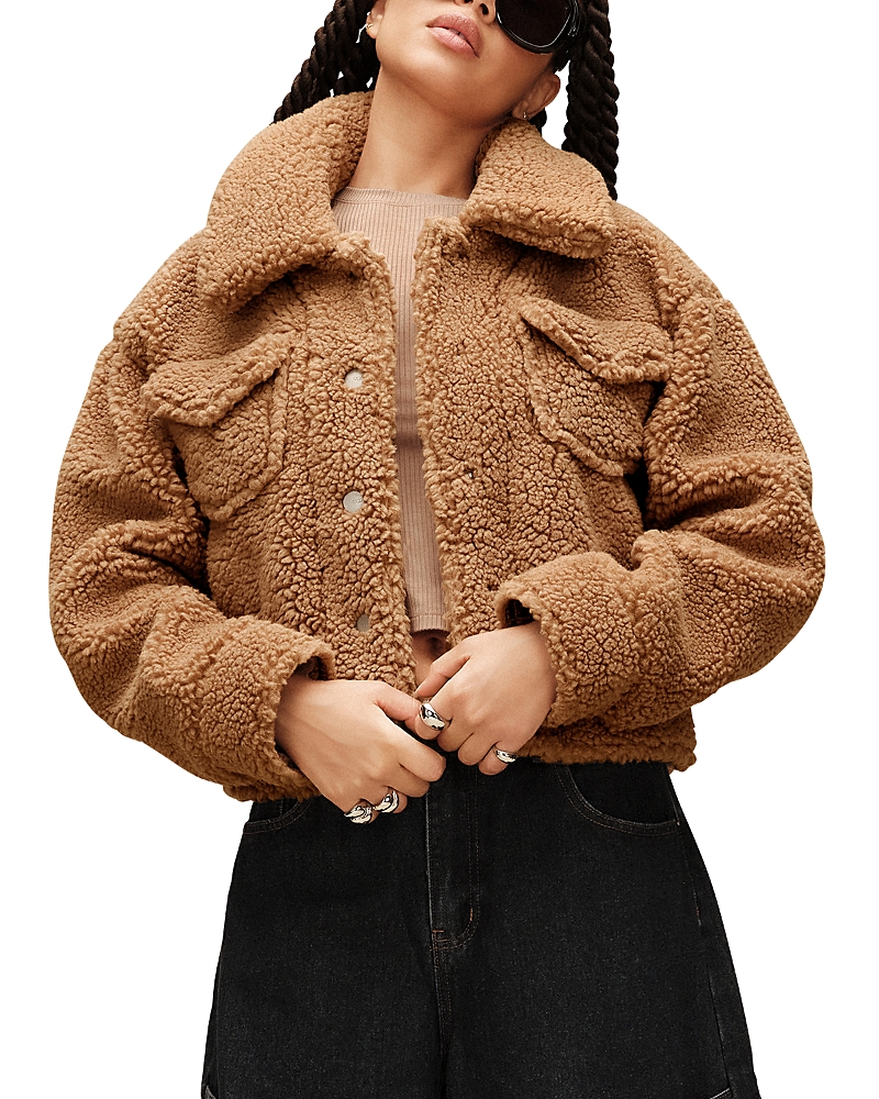 Ugg Frankie Short Trucker Jacket In Brown