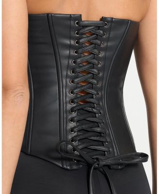 Scarlett Leather Lace Up Corset