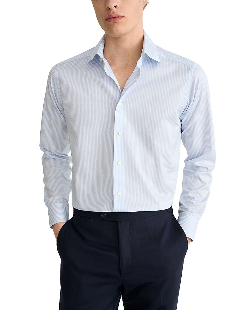 Eton Contemporary Fit Striped Shirt In Blue