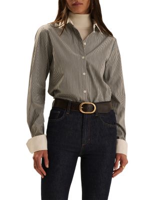 Favorite Daughter The Cuffed Statement Cotton Shirt