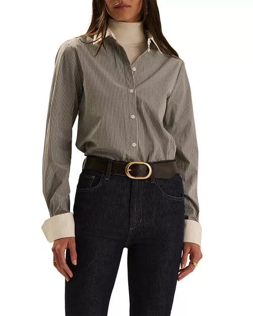 The Cuffed Statement Cotton Shirt