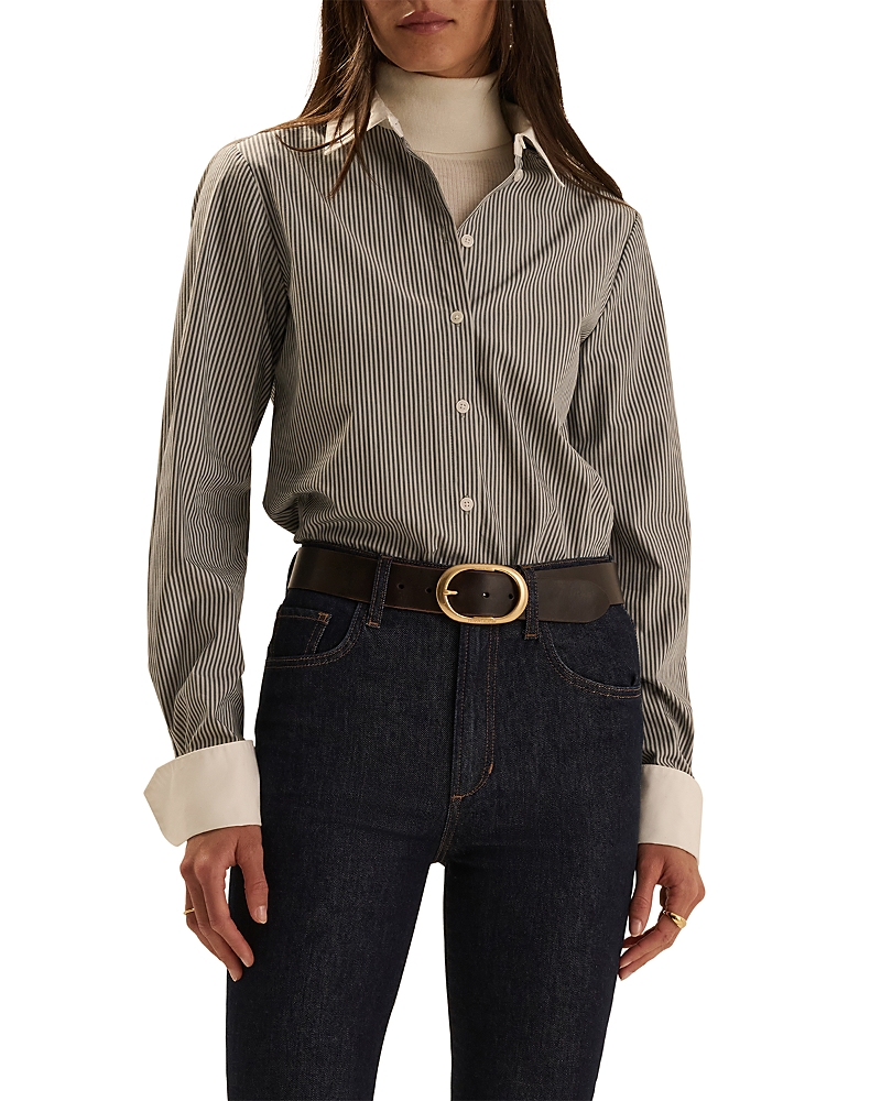 Favorite Daughter The Cuffed Statement Cotton Shirt