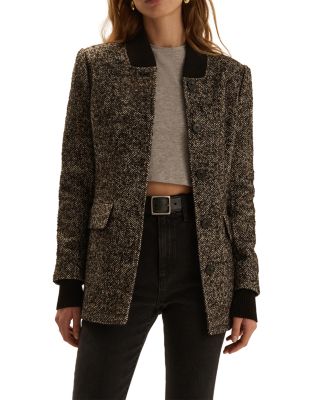 The Varsity Ribbed Trim Blazer