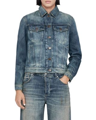 Cotton Faded Denim Trucker Jacket
