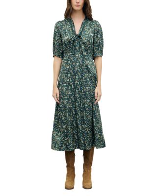 Colet Tie Neck Midi Dress