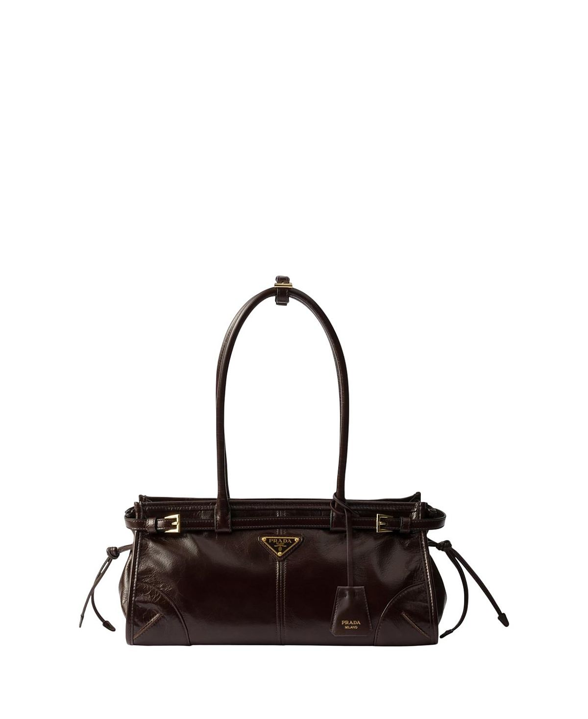Prada Bonnie Medium Convertible Leather Shoulder Handbag