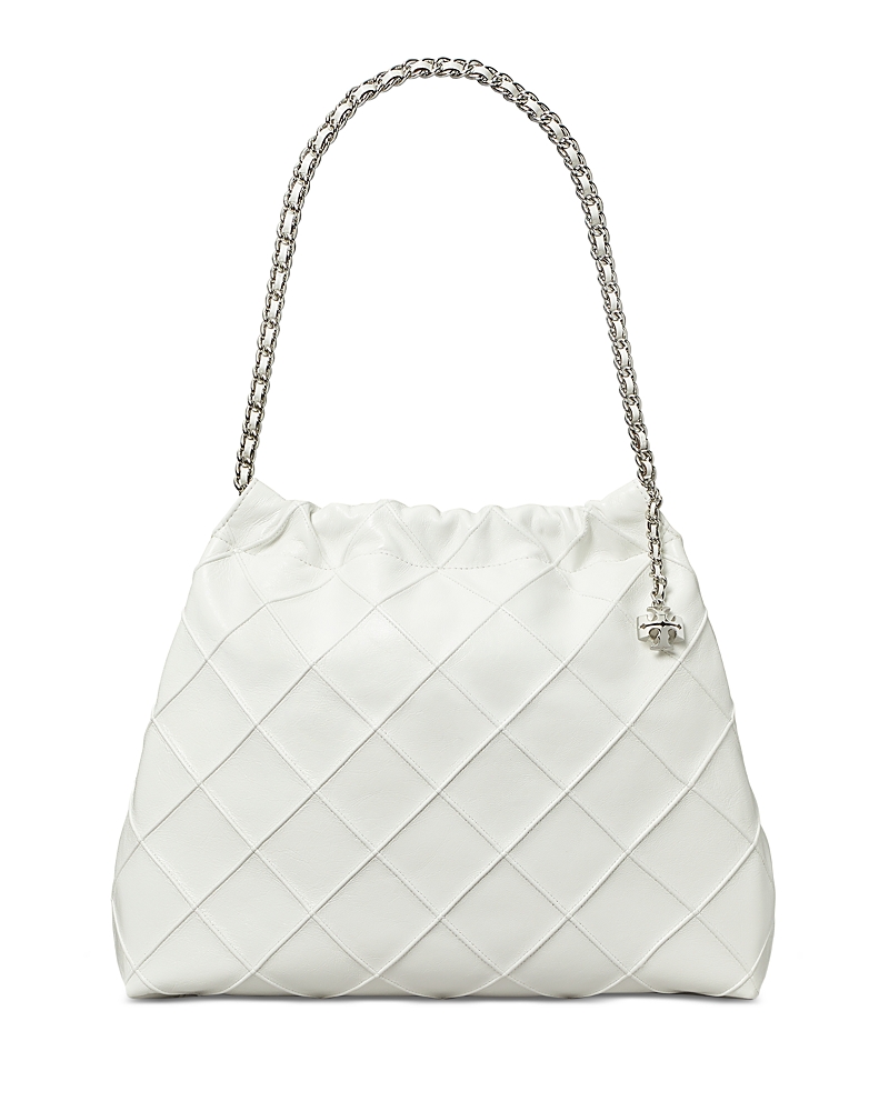 Tory Burch Fleming Crinkled Leather Quilted Hobo · OS