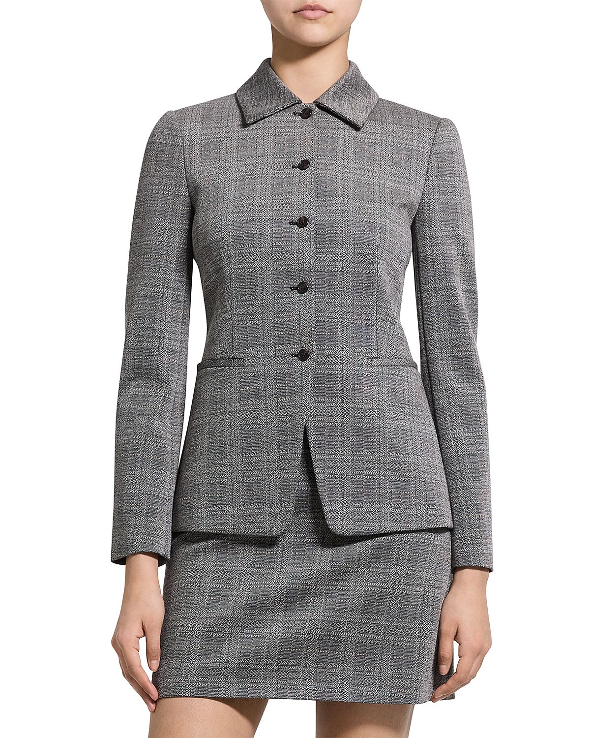Theory Button Front Cutaway Blazer