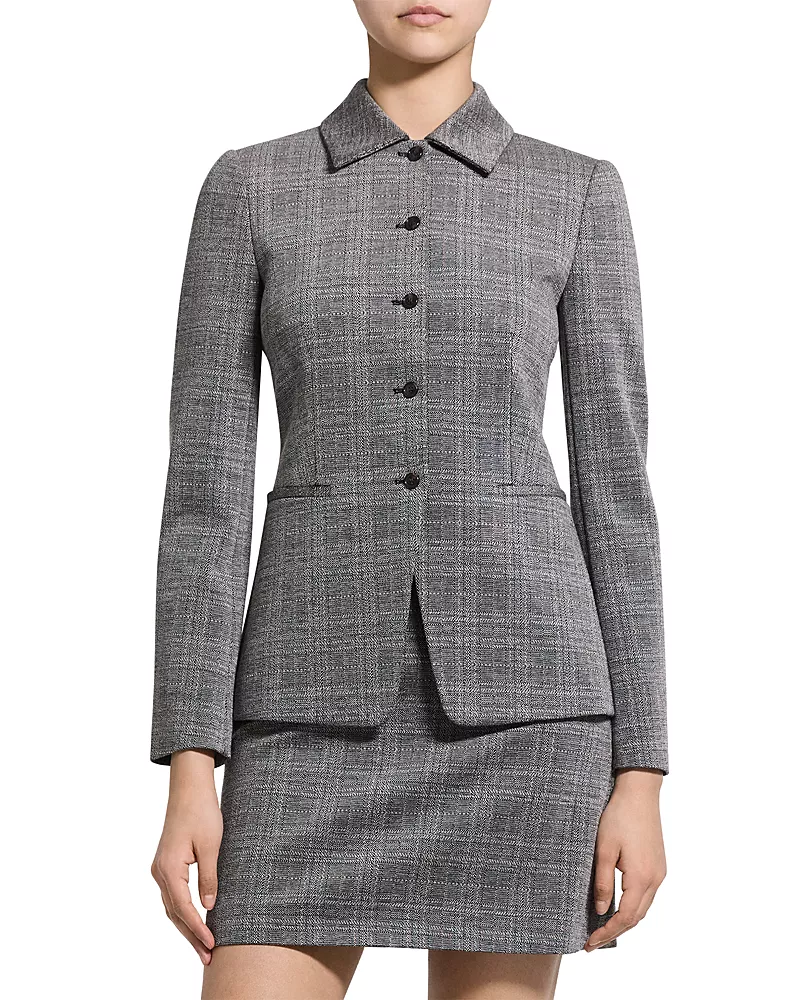 Theory Button Front Cutaway Blazer