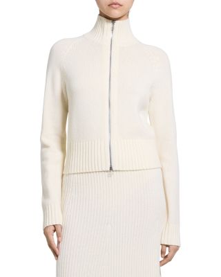 Wool & Cashmere Turtleneck Cardigan Sweater