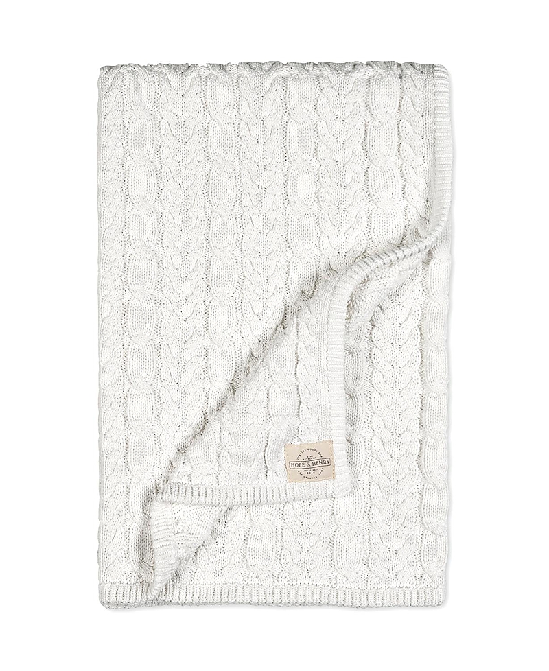 Hope & Henry Organic Cable Knit Baby Blanket - Baby