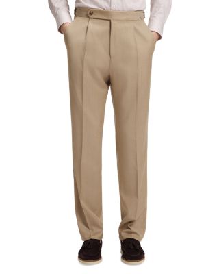 H-Perino Wool Tapered Fit Pleat Pants