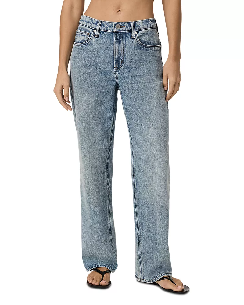 Vuori Vintage Classic Cotton Blend Mid Rise Straight Jeans
