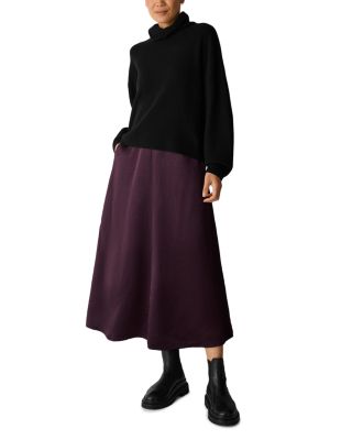 Textured Satin Maxi Skirt