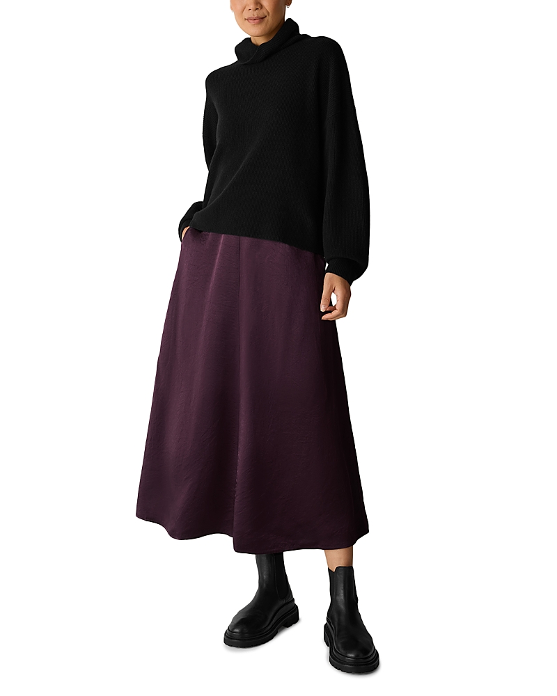 Eileen Fisher Textured Satin Maxi Skirt