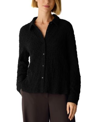 Bubble Jacquard Classic Collar Slim Shirt