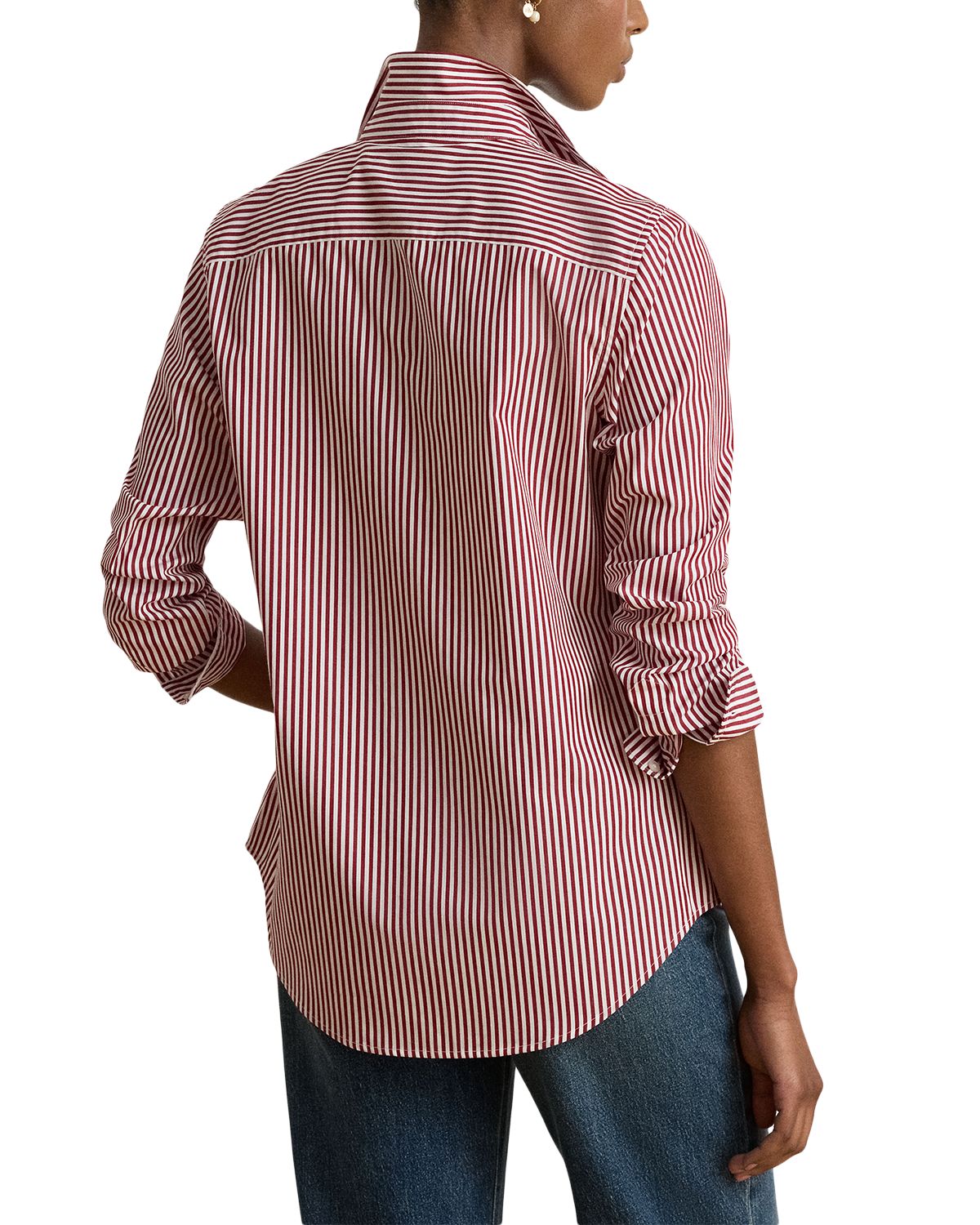 Cotton Classic Fit Striped Broadcloth Shirt thumbnail 3