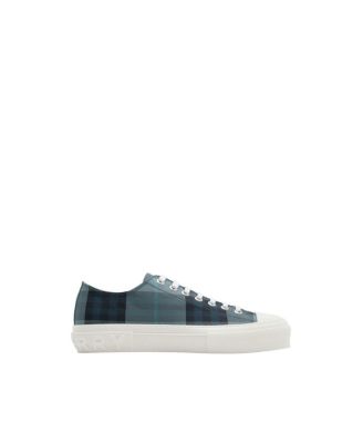  Men's Check Nylon Blend Sneakers