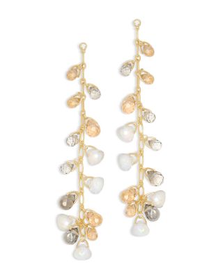 Brielle Crystal Chain Drop Earrings, 4.7"L