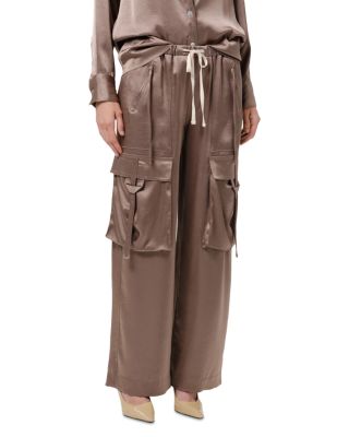 Andria Hammered Satin Utility Pants