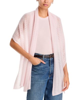100% Cashmere Pointelle Oversized Blanket Scarf - Exclusive