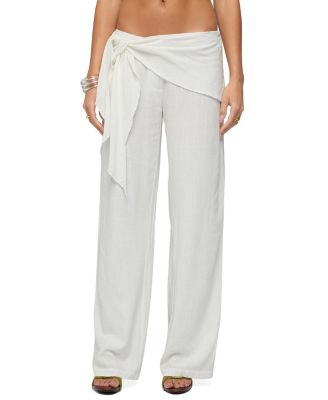  Suki Sarong Belt Linen Look Pants