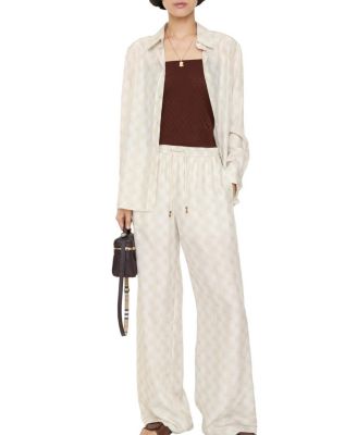  Knight Checkerboard Silk Pyjama Trousers