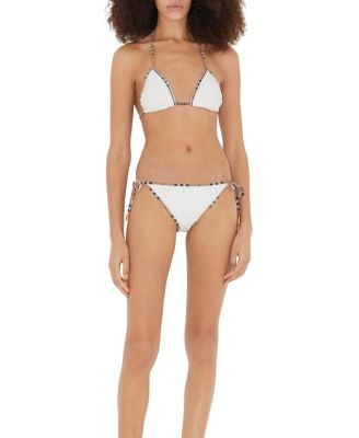  Check Trim Triangle Bikini