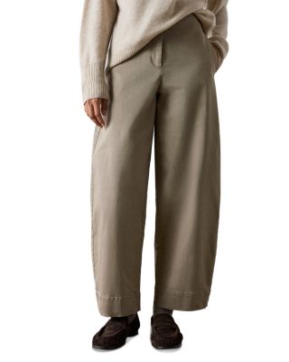 Cotton Stretch Barrel Pants