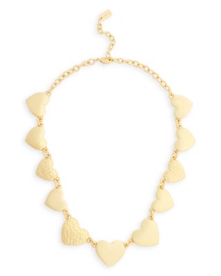 Signature Quilted Heart Collar Necklace, 16-18"