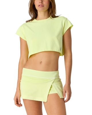 Hot Shot Stretch Cotton Cropped Tee