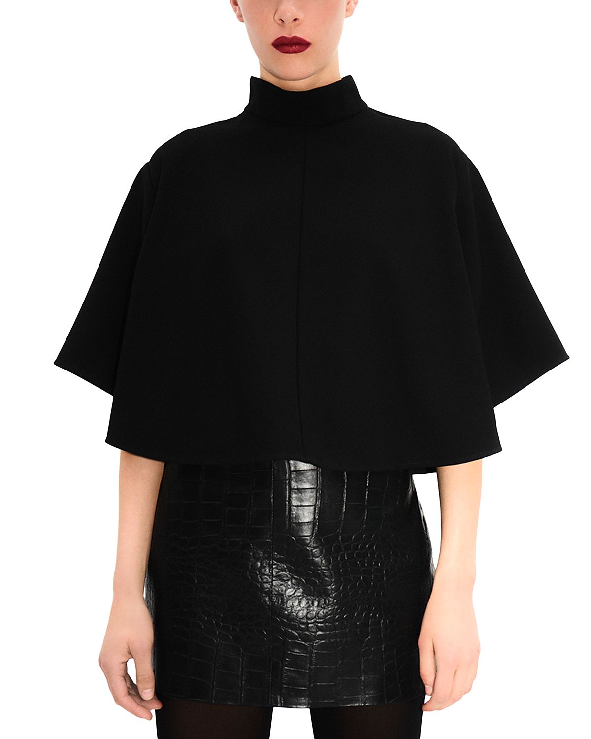 Agolde Verica Croc Texture Mini Skirt