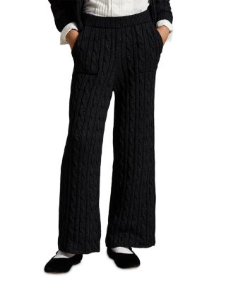 Girls' Metallic Cable Knit Cotton Sweater Pants - Big Kid