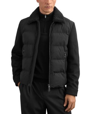 Maximus Quilted Faux Shearling Collar Jacket