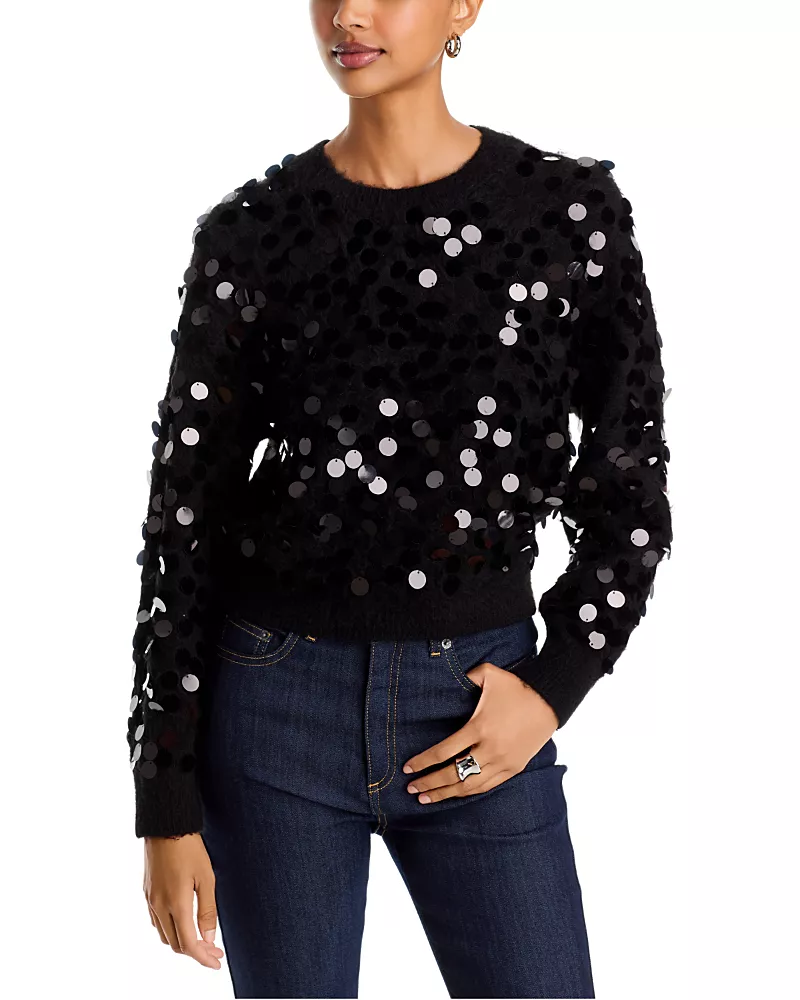 Cinq a Sept Briana Sequin Pullover Sweater