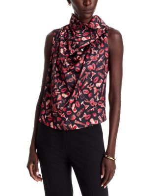 Cowl Neck Sleeveless Blouse 