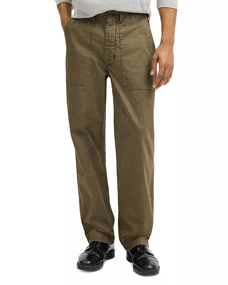 Madewell Herringbone Fatigue Cotton Relaxed Fit Pants