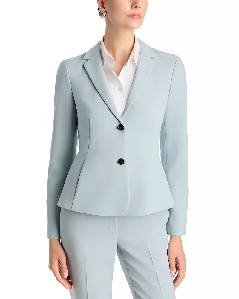 Theory Shaped Notch Lapel Blazer