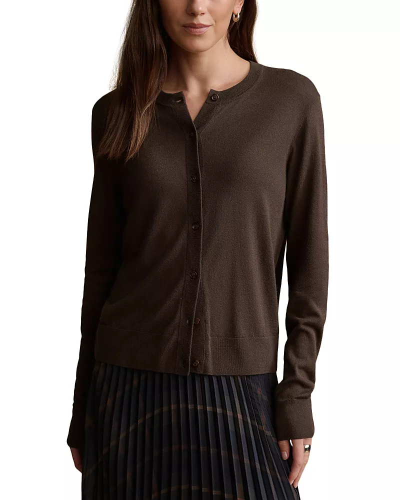 Jenni Kayne Monroe Silk Blend Crewneck Cardigan
