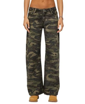  Soya Camo Low Rise Baggy Jeans