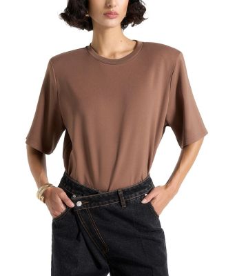 Mia Wide Shoulder Bodysuit T-shirt