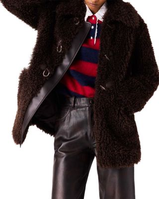 Faux Fur Mid Length Coat - thumbnail 6