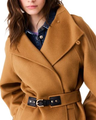 Wool Blend Belted Coat - thumbnail 6