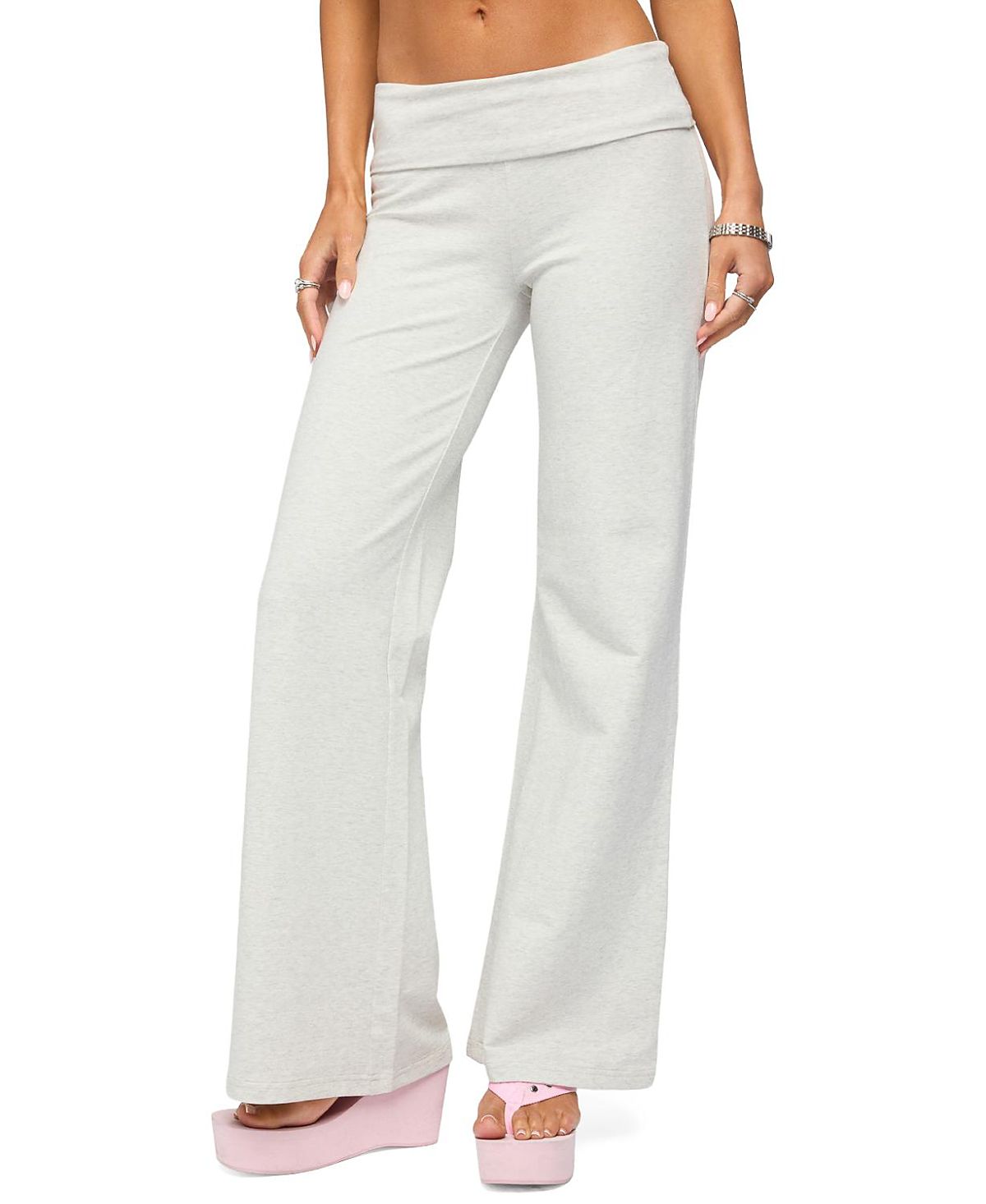 Edikted Wknd Sequin Foldover Pants