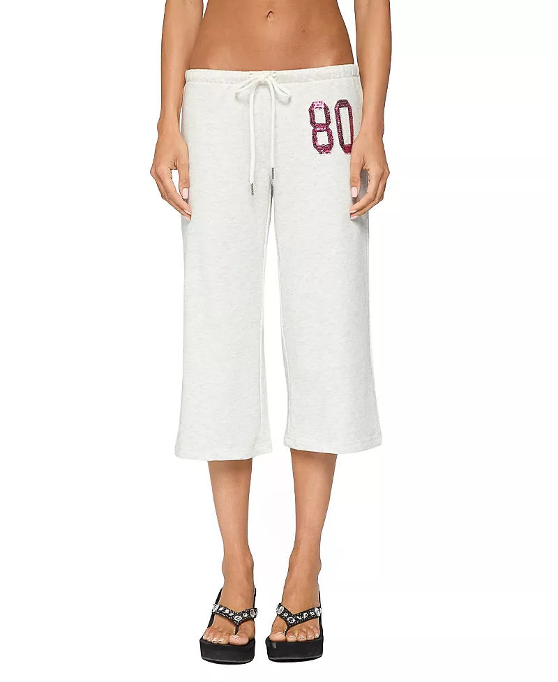 Edikted 80 Sequin Capri Sweatpants