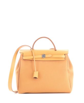 Herbag 31 Zip Verso Canvas & Leather Shoulder Bag